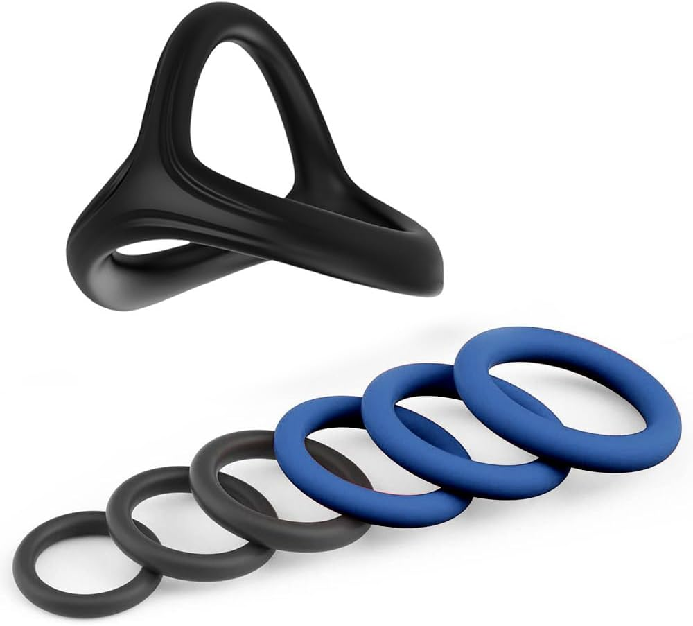 Soft Silicone Soft Ring Set for Men with 4 Different Sizes Delay Rings image number 4