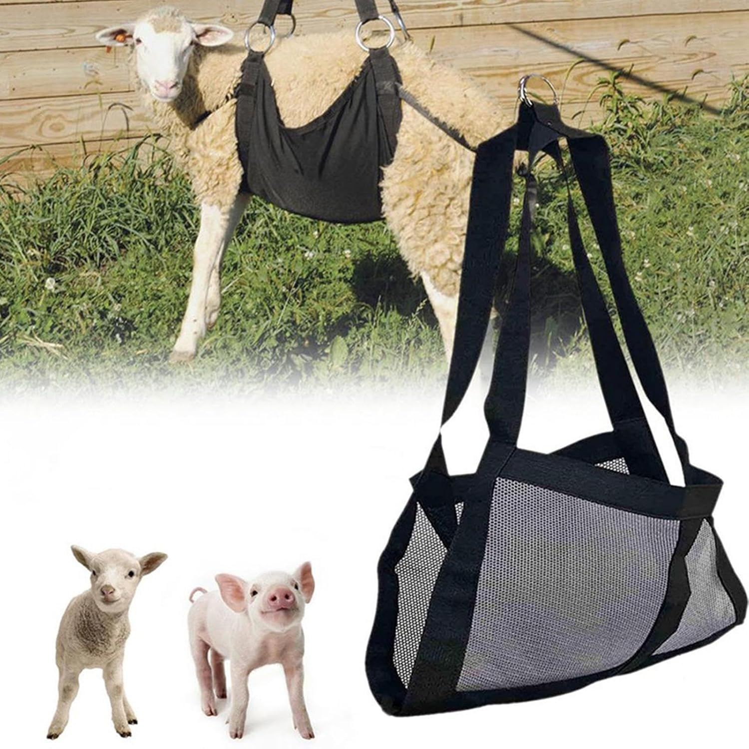 Calf Weighing Sling, Assist Weighing Slings for Small Animals, Adjustable Livestock Lifting Supplies for Calves Goats Puppies Rabbits Lambs Sheep image number 2