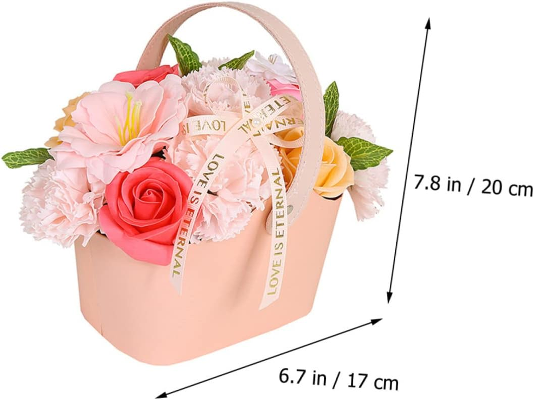 Healvian Flower Petals Bath Soap Box Mother'S Day Women'S Decorative Soap Basket image number 1