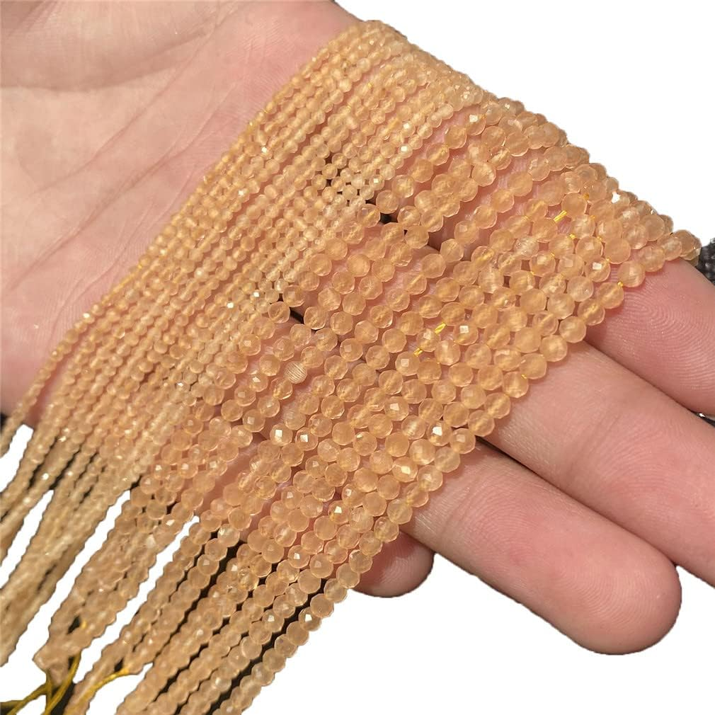 Natural Stone Faceted Multicolor Loose Beads for Jewelry Making Beadwork DIY Necklace 15 Inch image number 3