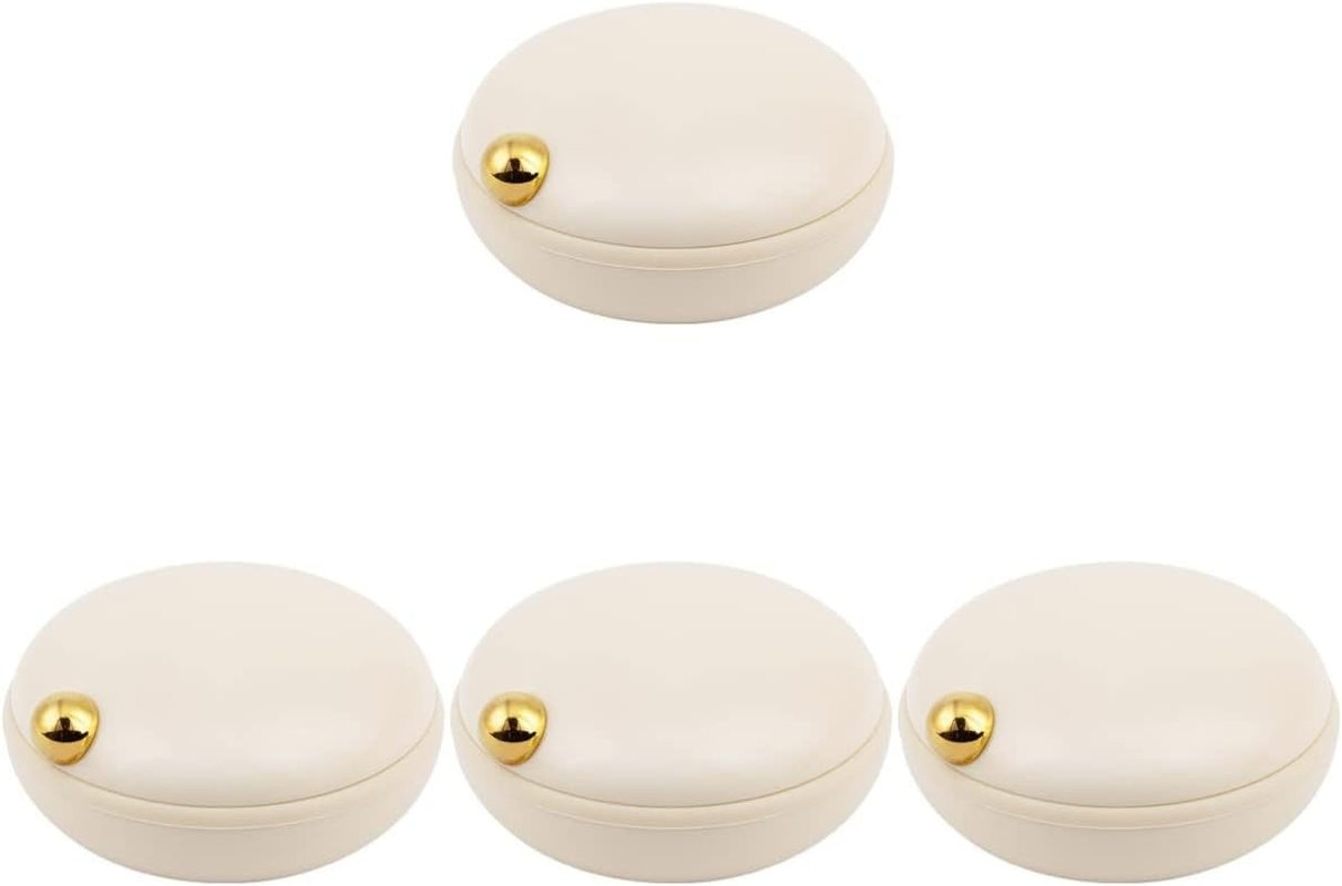 ULTECHNOVO Travel Pill Case with 4 Compartments Portable Medication Organizer Compact Airtight Pill Container for Outdoor and Daily Use