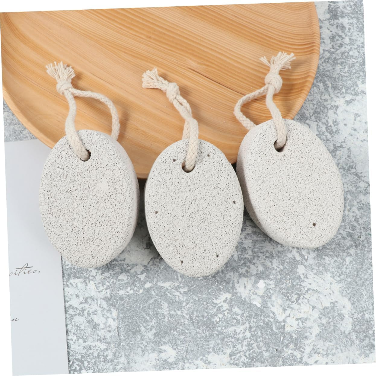 Minkissy 3Pcs Natural Stone Foot Pumice Stone Callus Remover Foot File Shower Scrubber image number 4