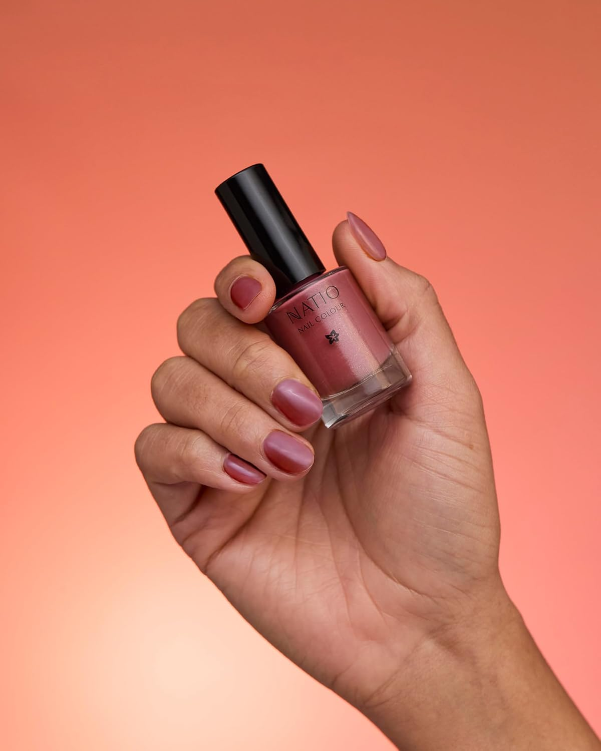 Natio Australia Nail Colour Violet 10Ml - Plant Based Mauve Nail Polish Varnish - Vegan Friendly