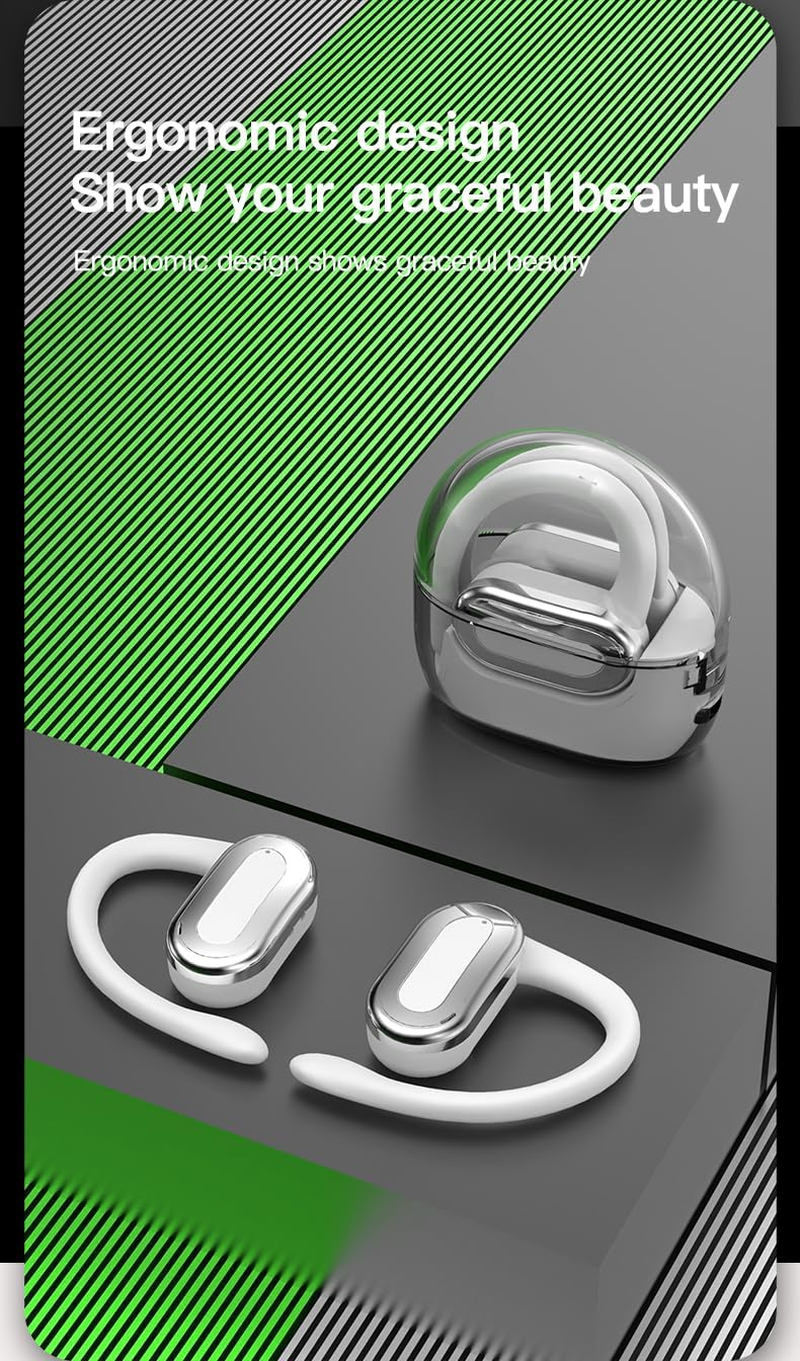 Open Ear 5.3 Bluetooth Earphones,With a Battery Life of 30 Hours. Truly Wireless Earphones, IPX7 Waterproof,Games, Laptops, Mobile Phones Available, Gifts (Pink) image number 4