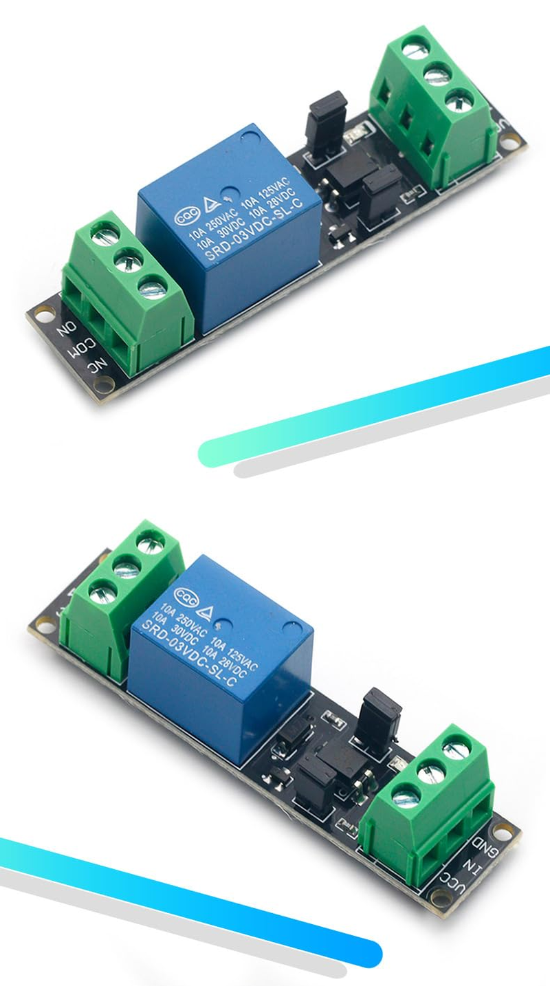 5 Set 3V 1 Channel Relay Power Switch Board, High Level Driver Optocoupler Module Isolated Drive Control Board for ESP8266 Development Board image number 3