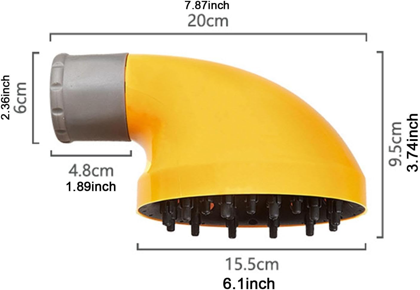 TENOL Dryer Diffuser Hairs Blower Dryer Diffuser Easy to Attach Salon Tool, Yellow image number 2