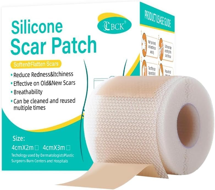 Medical-Grade Silicone Scar Tape &ndash; 4Cm X 2.1M Roll &ndash; Skin-Coloured, Breathable, Reusable Strip with Protective Backing &ndash; Soft, Skin-Like Texture image number 3