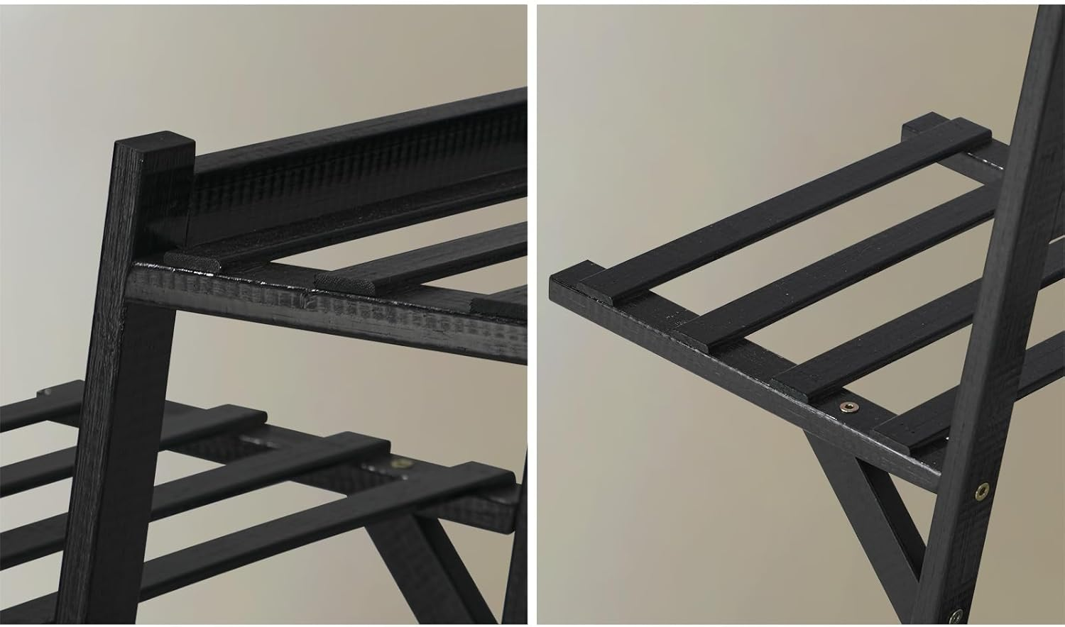 Livsip 12-Shelf A-Shape Black Bamboo Plant Stand image number 3