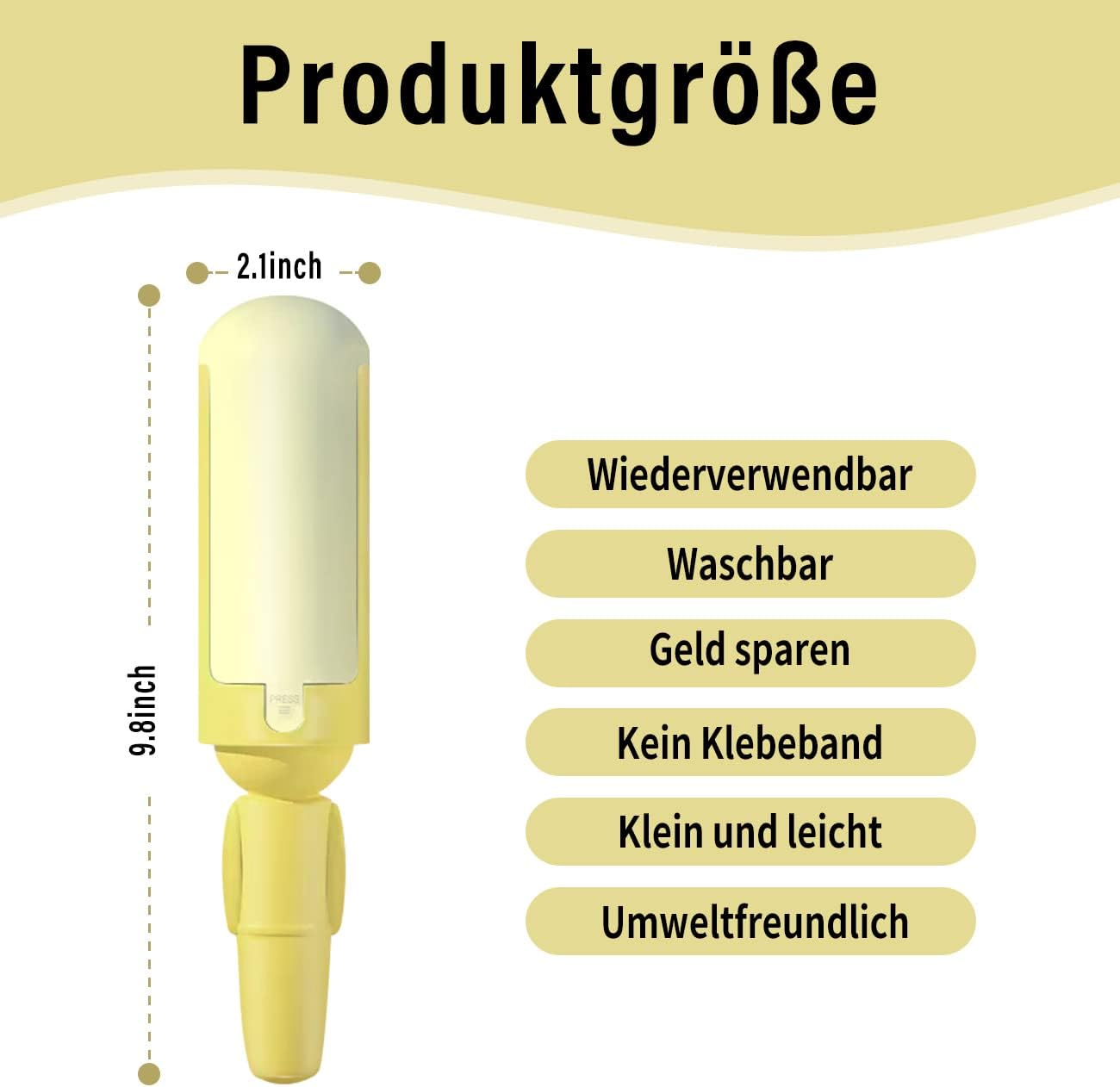 FQQF Lint Roller Pet Hair, Reusable Pet Hair Remover, Lint Brush for Cat Hair and Dog Hair Removal, Reusable for Sofa, Car, Bed, Clothes