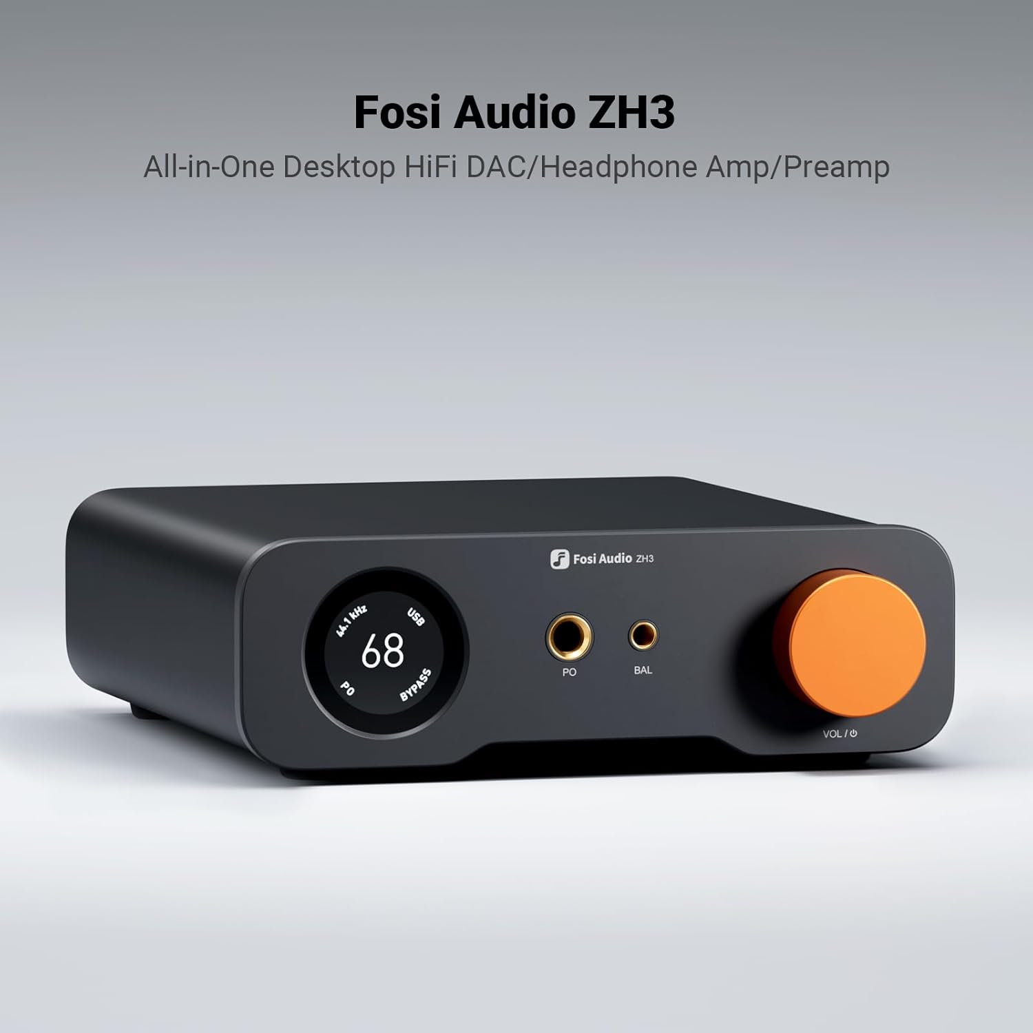 Fosi Audio ZH3 DAC Headphone Amp, Fully Balanced Preamp with AKM4493SEQ XMOS XU316 PCM 768Khz for Amplifiers, Usb/Optical/Coax/Rca/12V Trigger Input, Xlr/Rca/4.4Mm/6.35Mm Output with Remote image number 3