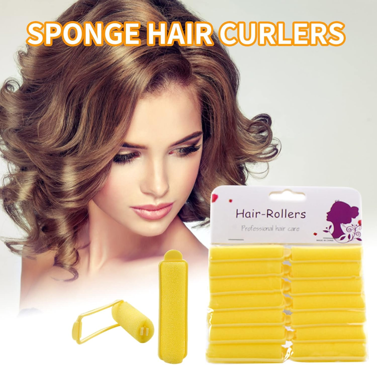 Hair Rollers | Heatless Hair Curlers - Hair Brushes for Women, Soft Sleeping Hair Curlers Flexible Hair Styling Curlers Sponge Curlers for Hair Styling Generic - 2.0*7Cm Pack Of 12 image number 2