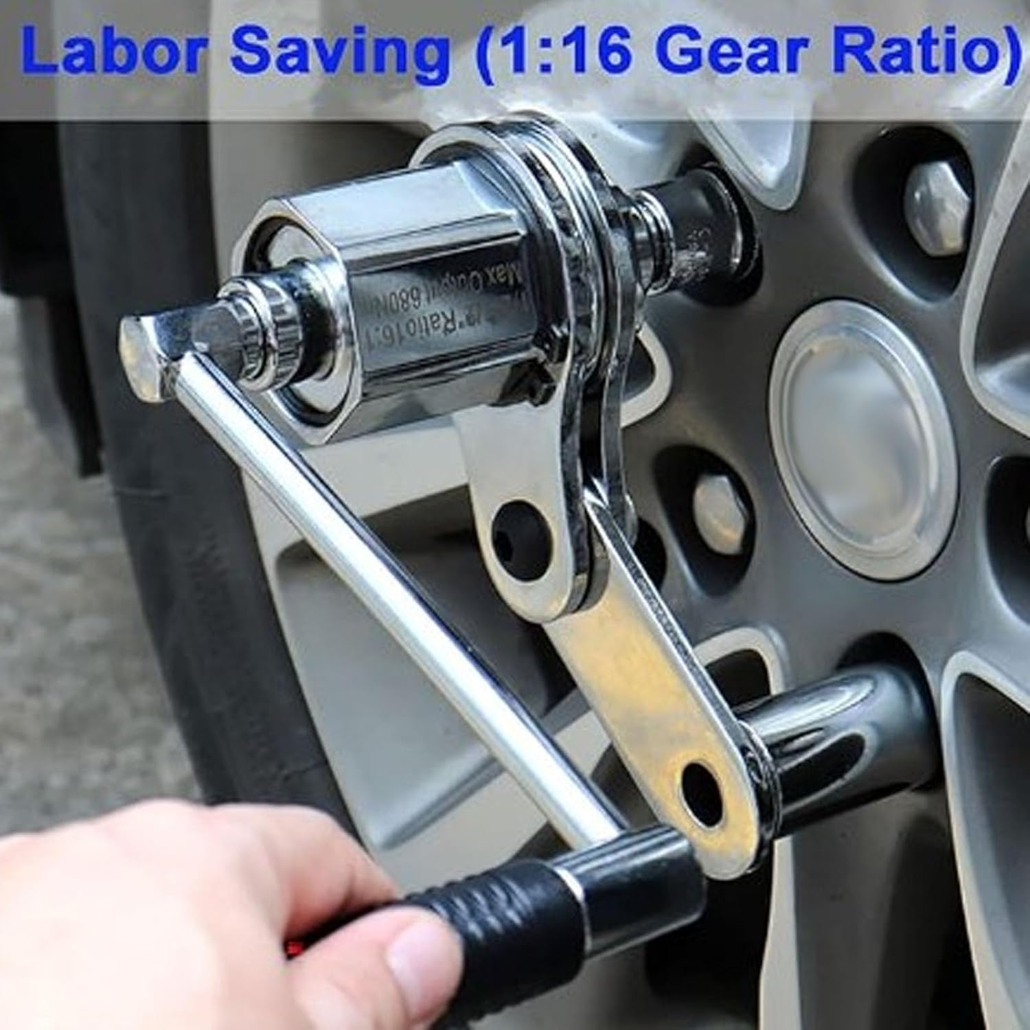 Torque Multiplier, Torque Multiplier with 1/2 Driver 1:16 Labor Saving Wrench Set, Hand Lug Nut Kit, Portable Wrench Sockets Set image number 2