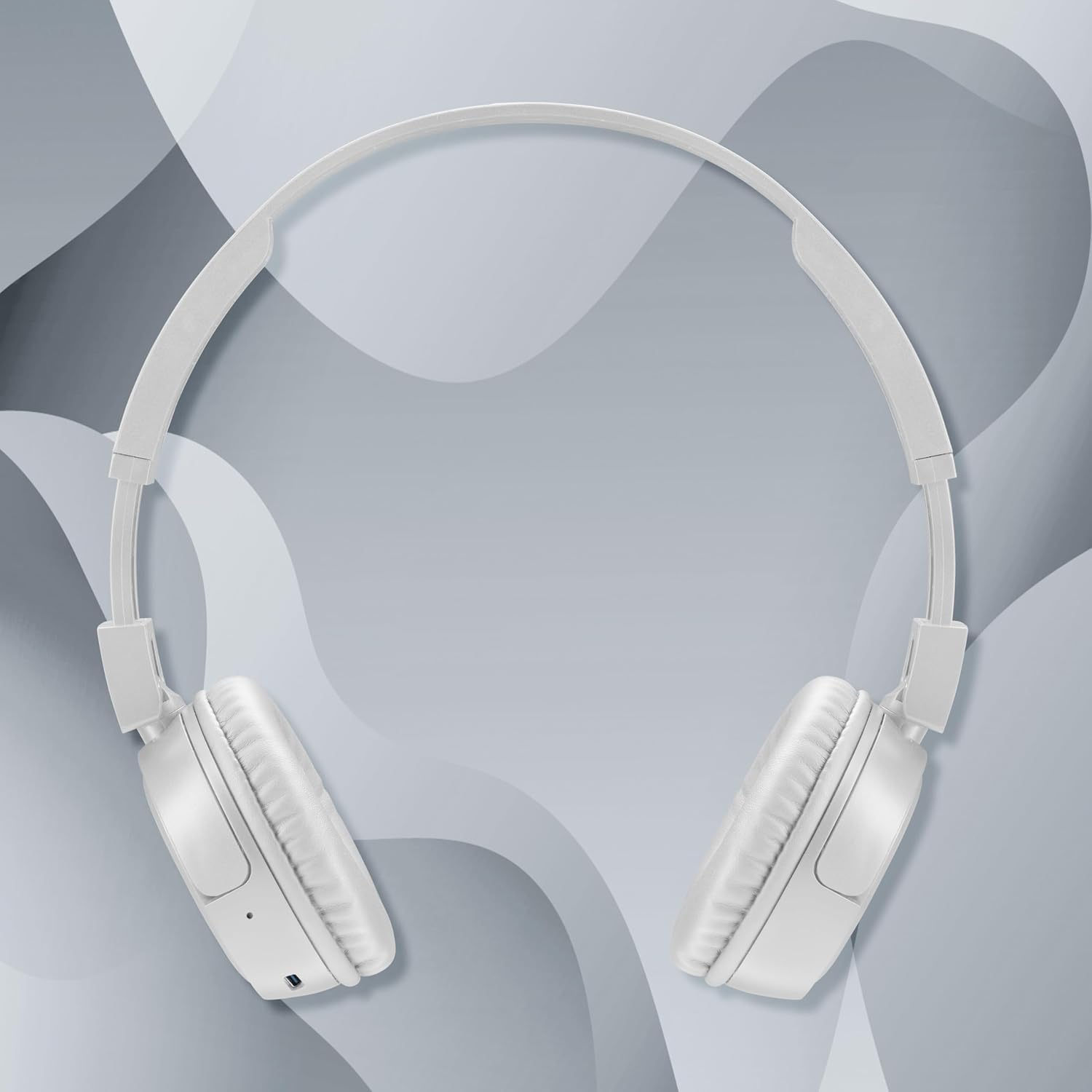 ADSE Music Sound - VIBED - Bluetooth Headset with Rotating and Folding Ear Pads - Padded Headband for Maximum Playtime 35 Hours - Grey image number 1