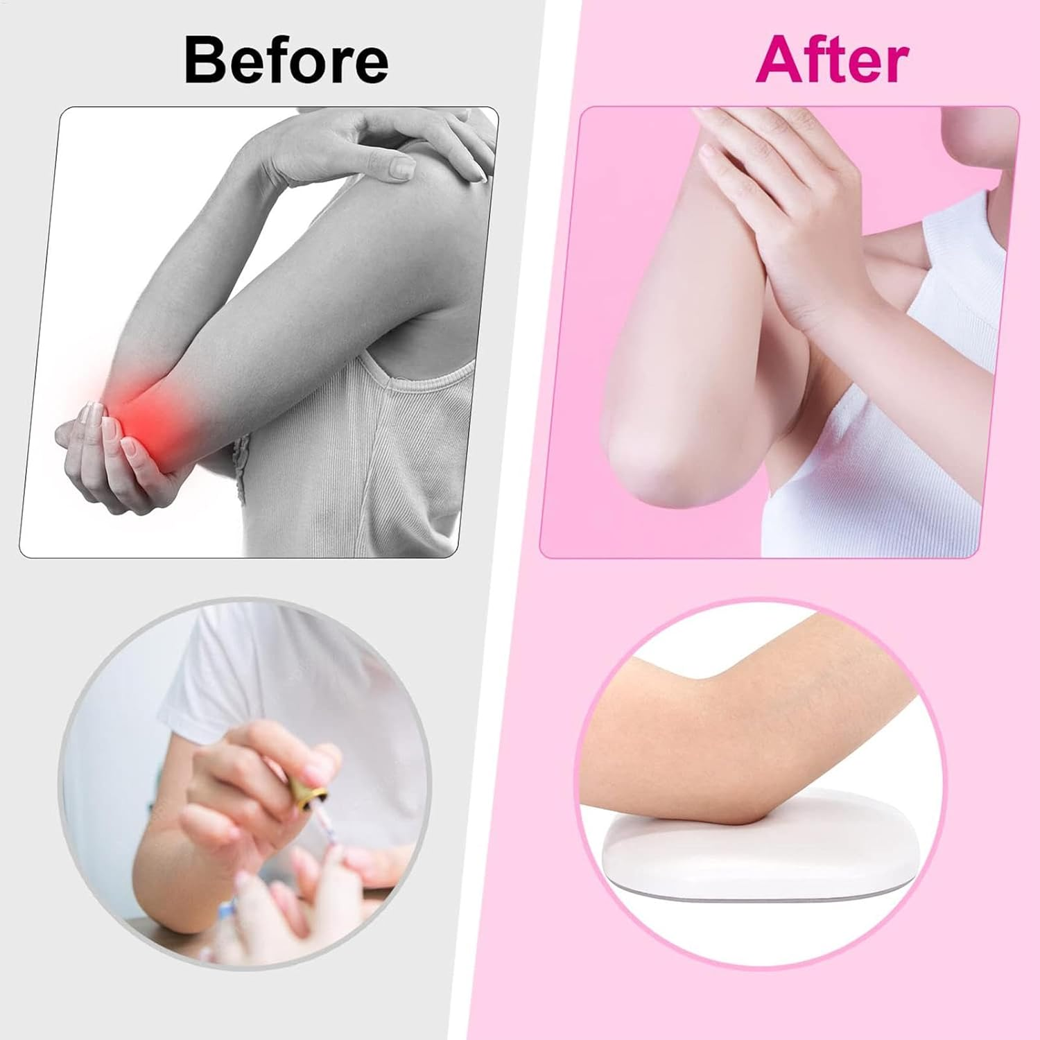 Manicure Arm Rest &ndash; Nail Tech Elbow Cushion | Soft, Non-Slip Elbow Support for Nail Technicians, Hand Rest Holder for Professional & Nails, Non-Slip Manicure Support,Professional Nail Arm Rest