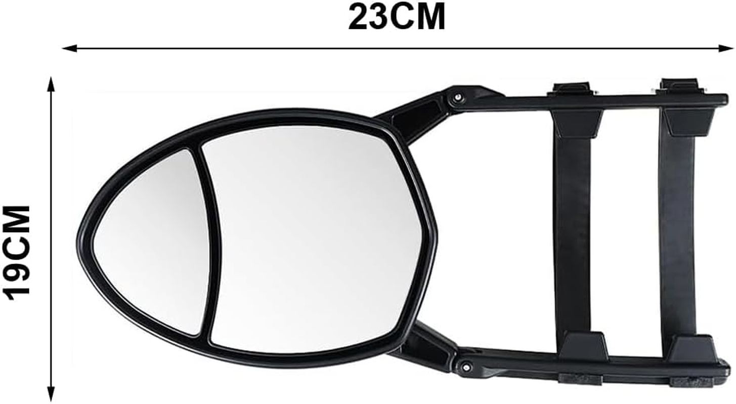 2 Pcs Mirror Extenders for Towing,Clamp-On Towing Mirrors,360 Degree Rotation Adjustable Dual View Tow Mirror,Universal Towing Mirror Fit Most Vehicle Car Truck, for Car Trucks Trailer image number 5
