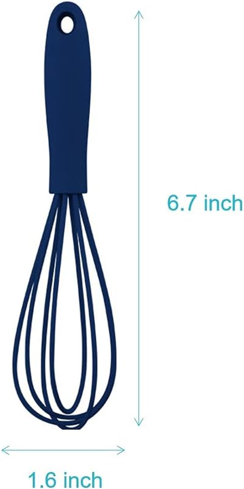 3 Pcs Premium Winaimer Colorful Kitchen Mini Silicone Whisks - Mini Whisk Set Egg Beater for Stirring Cooking Baking, Non Stick Hand Tiny Silicone Balloon Wire Whisk, Milk Frother