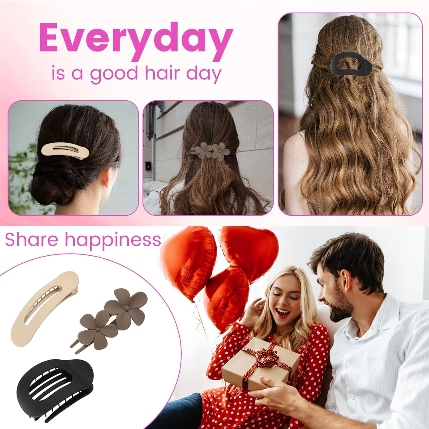 Hair Clips Set of 12 Strong Hold Hair Accessories for Women image number 1