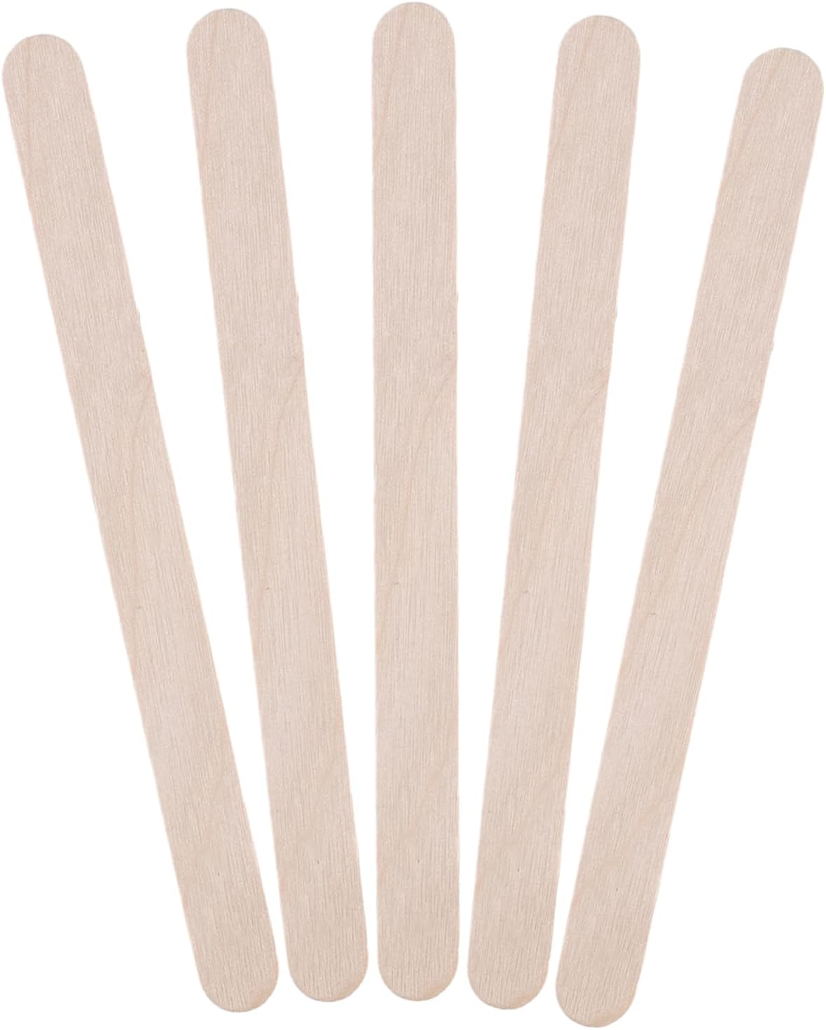 100Pcs 4.5 Inch Wooden Craft Sticks, Hair Removal Wax Sticks for Eyebrow and Body, Wax Wiping Tools Wood Makeup Spatula,Natural Wood Popsicle Ice Cream Sticks,Art Projects DIY Wood Crafts image number 1