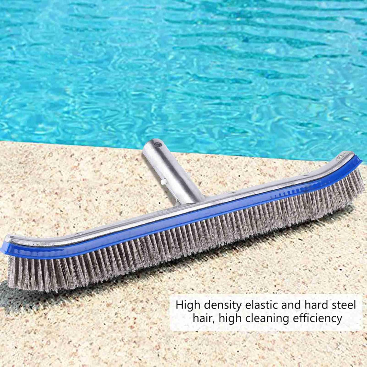 Steel Brush for Swimming Pool Supplies - Effective Brush for Pond Spa Hot Spring image number 3