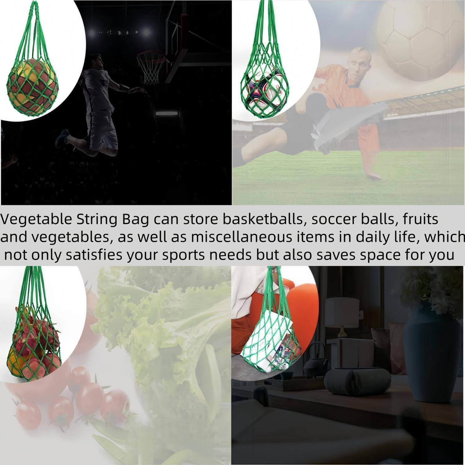 Lexziuo 1PCS Thickened Livestock Feeding Mesh Bag - Durable Poultry Feeder with Braided Rope for Hens, Ducks, Rabbits - Heavy Duty Hanging Feed Bag for Farm & Backyard Use image number 1