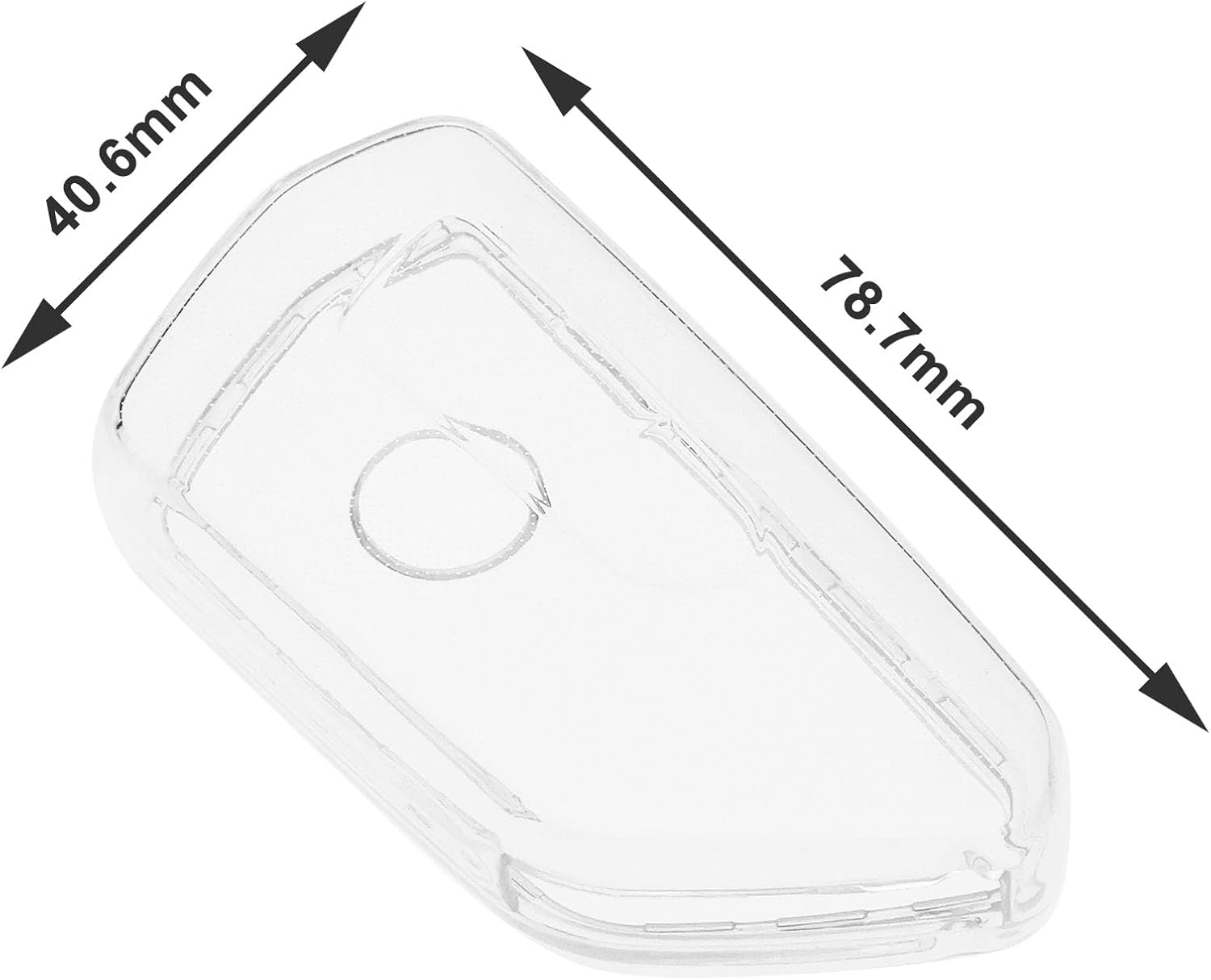 2PCS 3-Button Car Key Case Compatible with VW Golf 8 ID.3 ID.4, Seat Leon MK 4, Skoda Octavia 2020 - 78.8X39.9Mm TPU Cover Transparent - Transparent image number 2