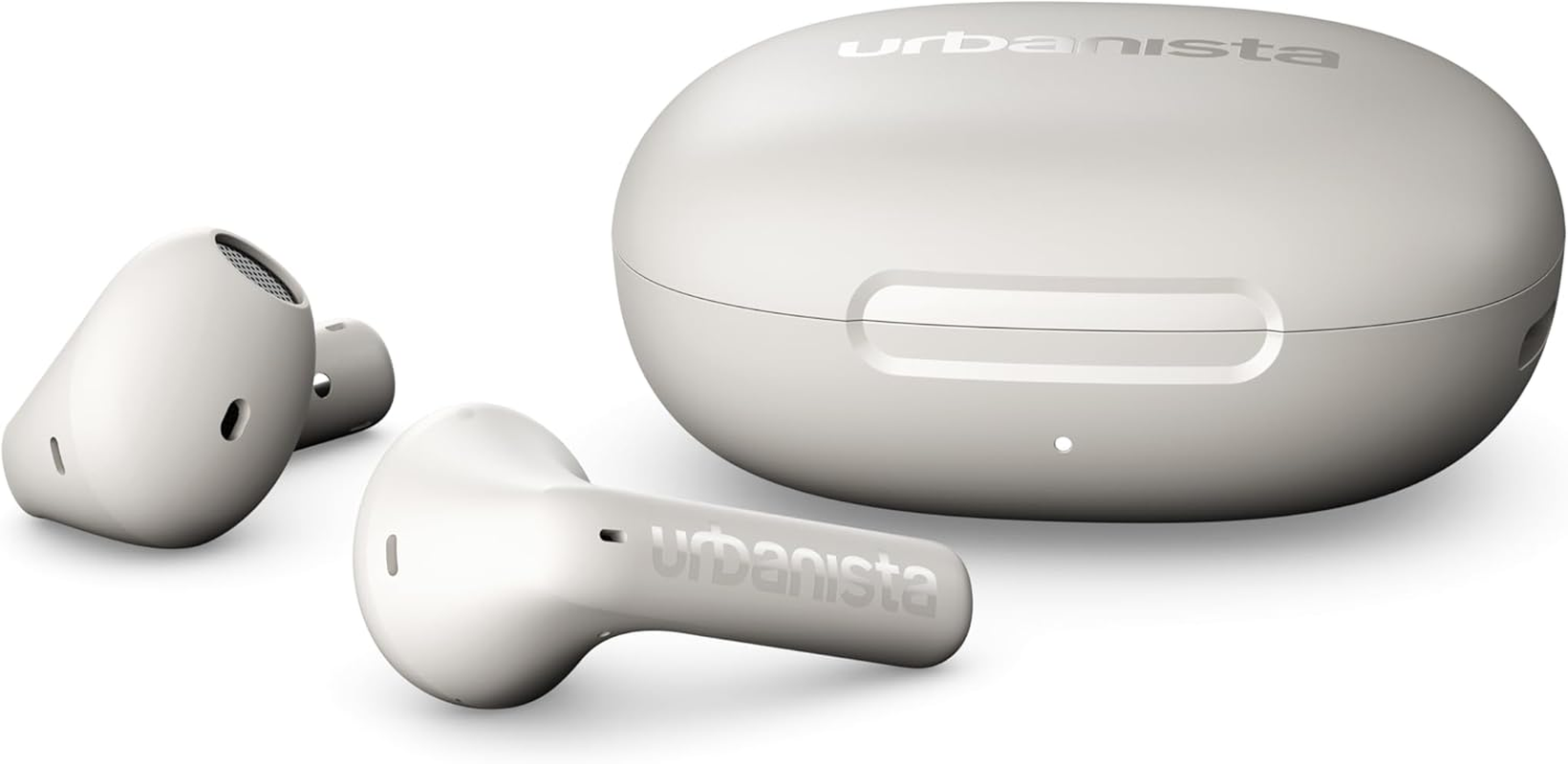 Urbanista Santa Monica Open Fit True Wireless with ANC, 24H Pay, Adaptive EQ, Crystal-Clear Calls, Touch Controls, Advanced Wind-Noise Reduction, Cloud White image number 4