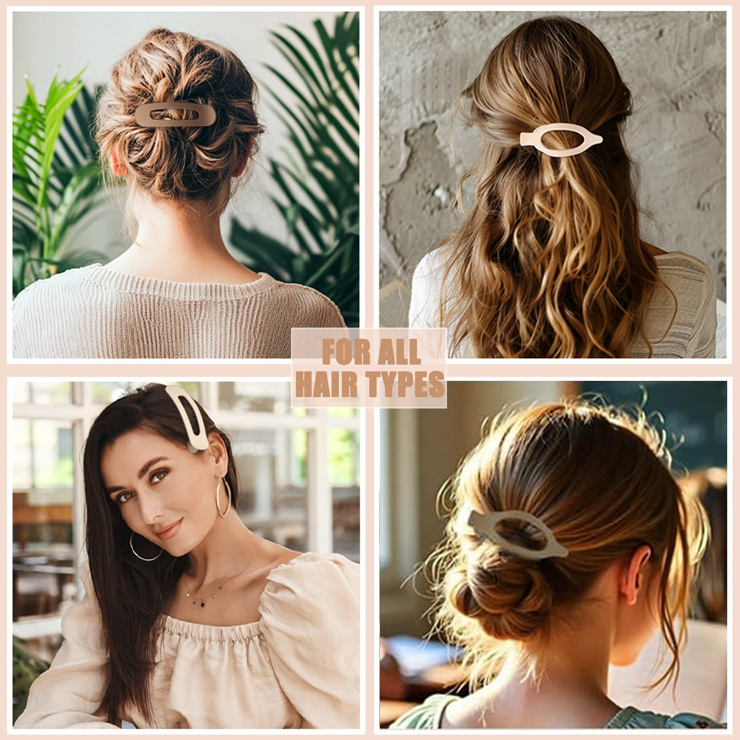 Women'S Hair Clip, Pack of 8, Flat Hair Clip, Claw Clip, Strong Hold & Non-Slip, Large Flat Claw Clip, Hair Clip for Inserting for Thick and Thin Hair image number 2