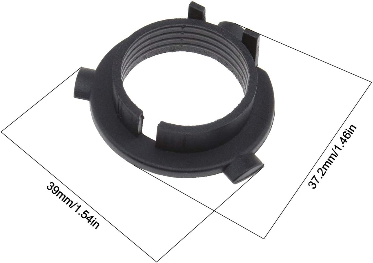 Emsea 4X Car H7 LED Headlight Bulbs Socket Adapter Socket Holder Retainer Clips Black Compatible with KIA K3 K4 K5 Compatible with Hyundai Coupe image number 5