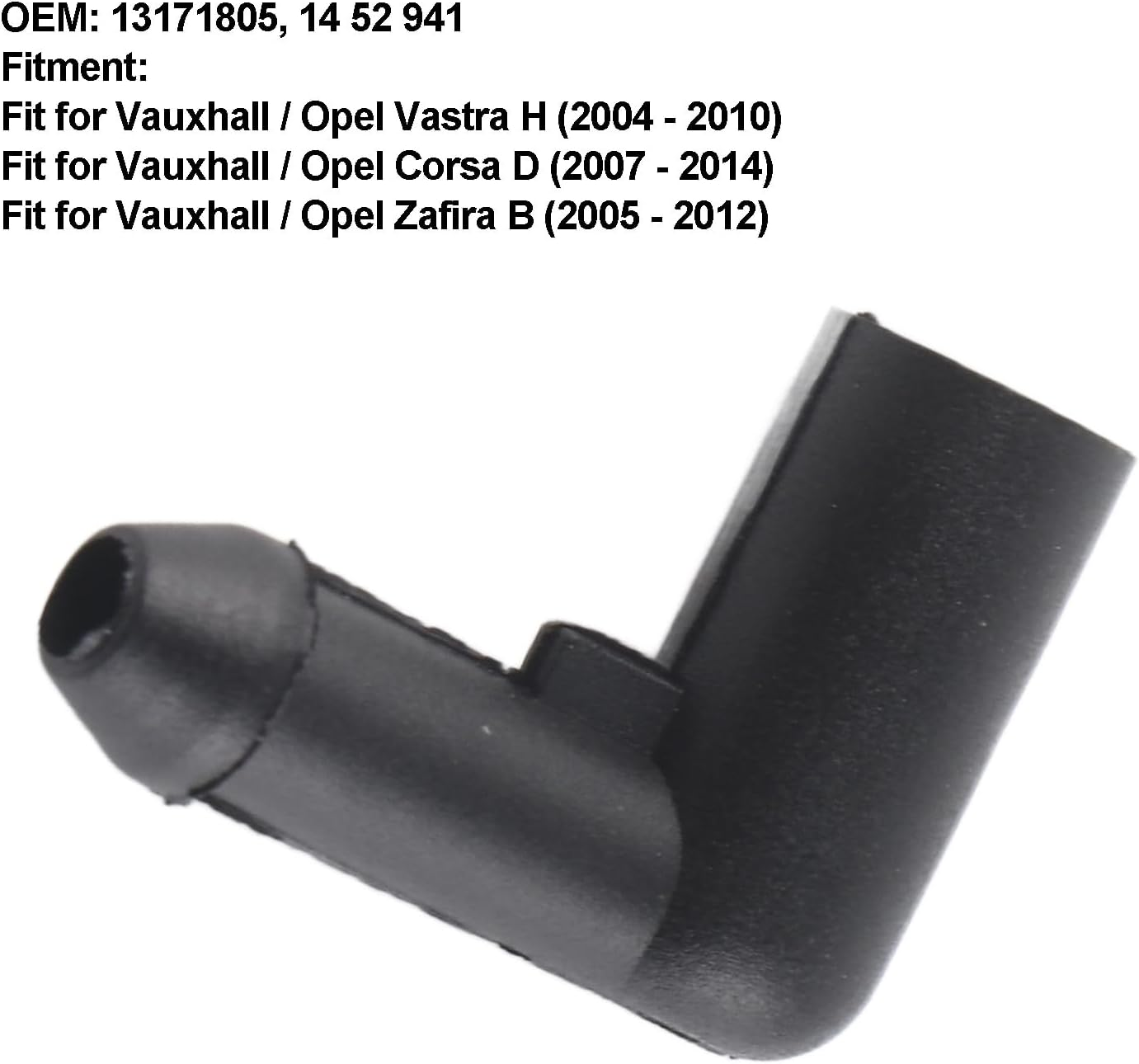 Windscreen Washer Hose Connector, Fit for Vastra H 04-10, Vastra H/Corsa D/Zafira B, Made of ABS, Easy to Install, Replaces OEM 13171805 image number 1