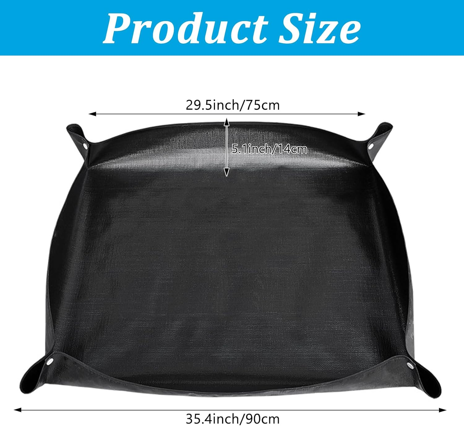 Waterproof Bird Cage Mat 39 X 39 Inch Easy Clean and Convenient Use under Pet Cage Mat for Protect Floors（Black） image number 1