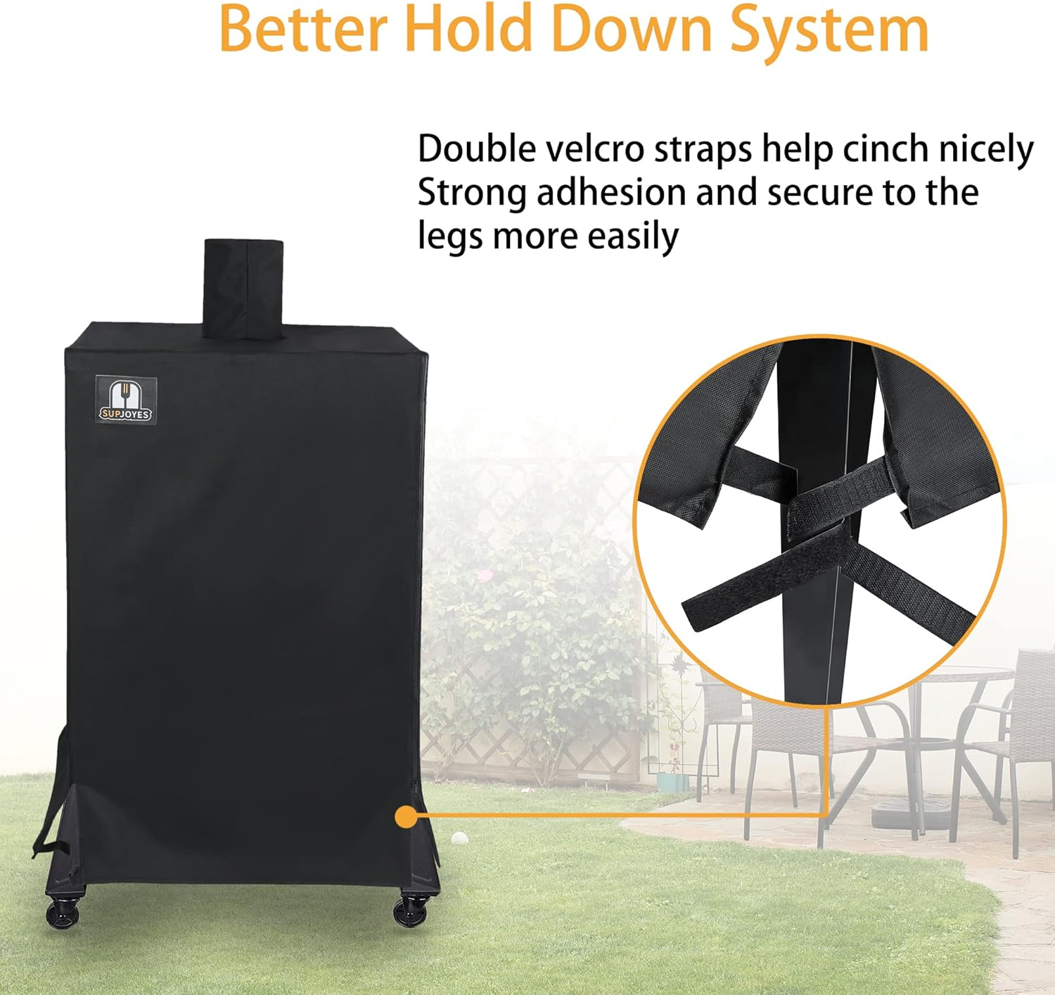 SUPJOYES Grill Cover for Pit Boss 4/5-Series Pellet Smoker, PBV4PS1, PBV5PW1, PBV4PS2, Heavy Duty Waterproof Pit Boss Vertical Pellet Smoker Cover