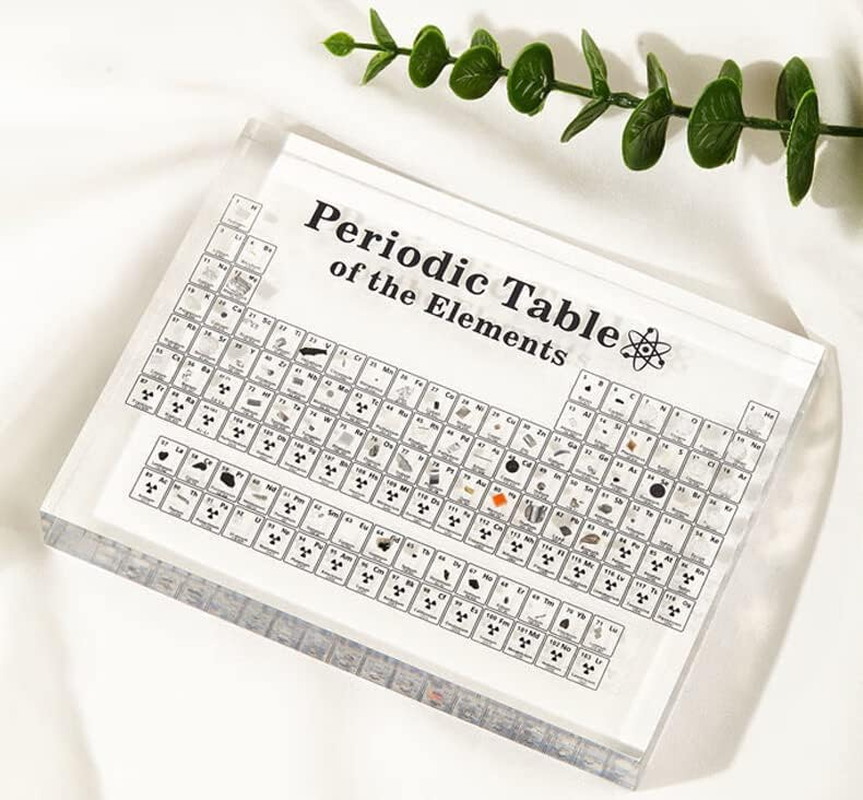 Periodic Table with Real Elements Inside, Acrylic Periodic Table,Acrylic Chemical Periodic Table Display with 83 Samples, Chemistry Gifts for Kids Adults Teacher image number 5