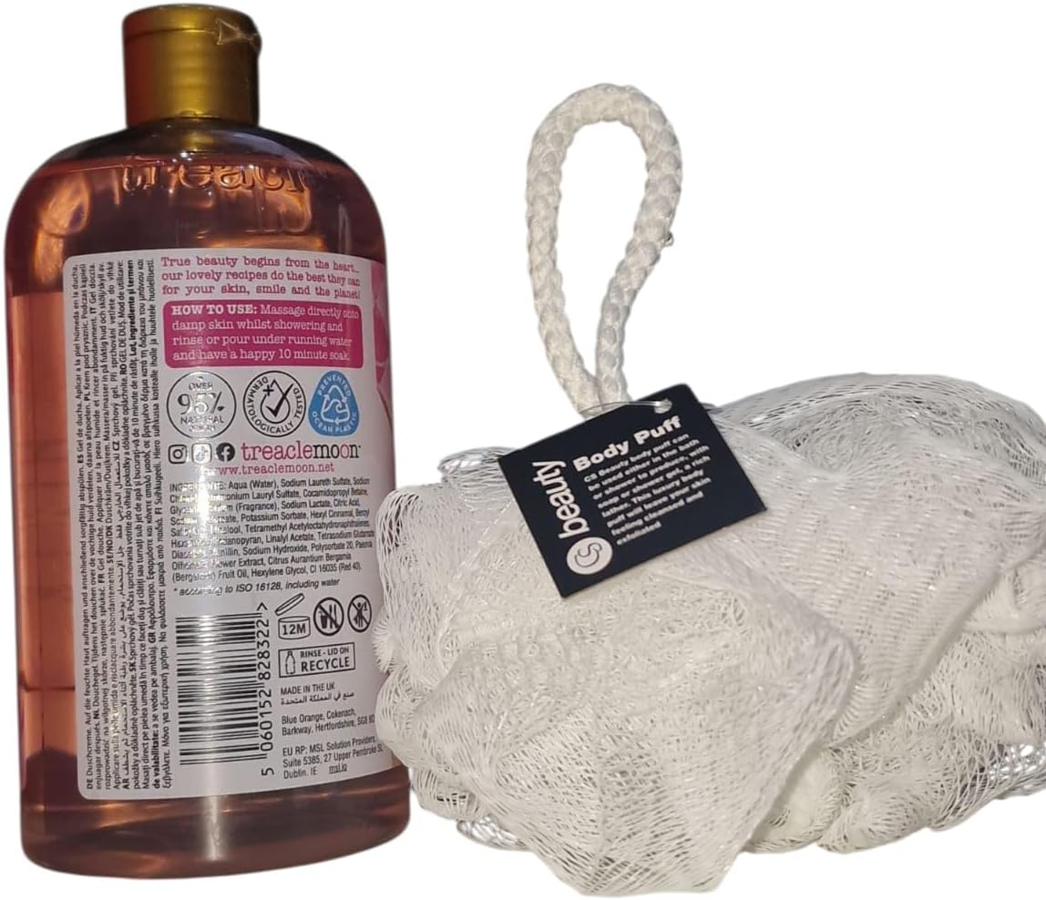 Peace in a Flower Shower and Bath Gel 500ML with Free Beauty Body Puff(Any Colour)