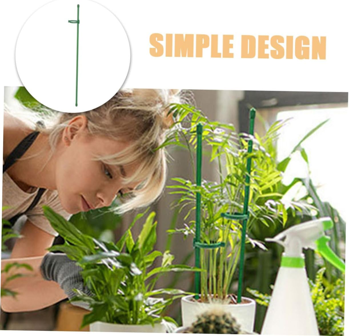 12Sets Flower Vegetable Plant Stakes Garden Support Sticks Plant Support Stakes for Strong Winds Rain image number 1