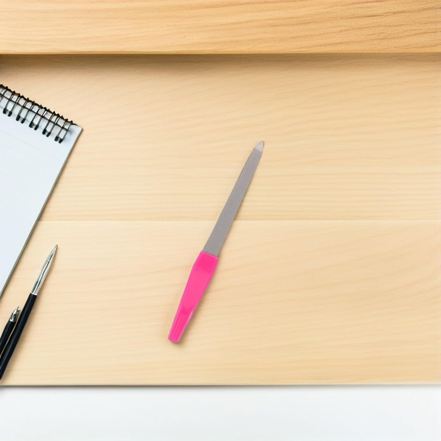 PENIKOKO 10Pcs Stainless Steel Nail File with Ergonomic Plastic Handle Double-Sided Buffer for Coarse and Fine Filing Manicure Tools for Natural Nail Grooming at Home and Salon Use image number 3