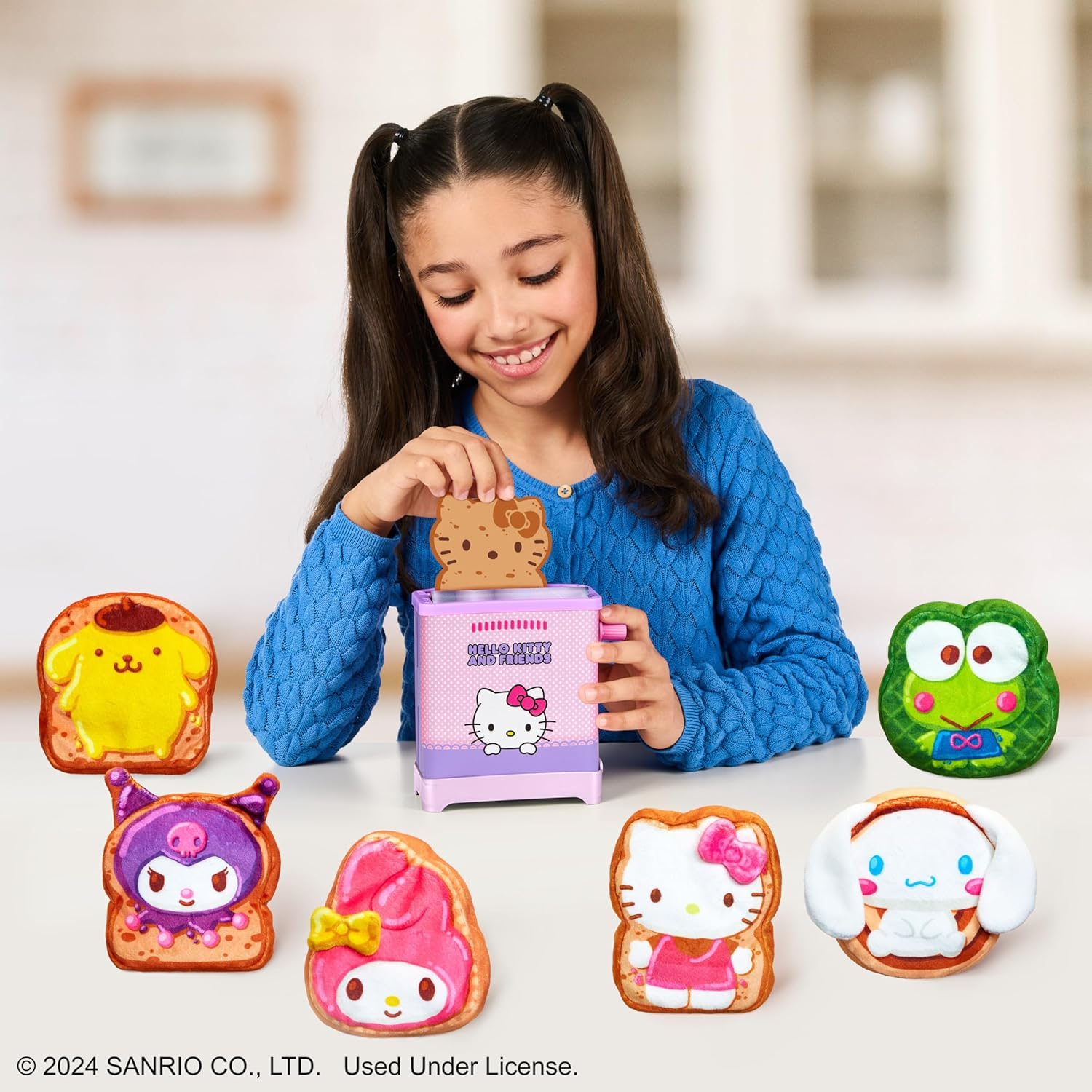 Cookeez Makery Hello Kitty&reg; and Friends Toasty Treatz Toaster with Scented Plush | Make a Soft and Squishy Surprise Plush Friend | Pop-In-Bread and See a Surprise Plush Pop Up