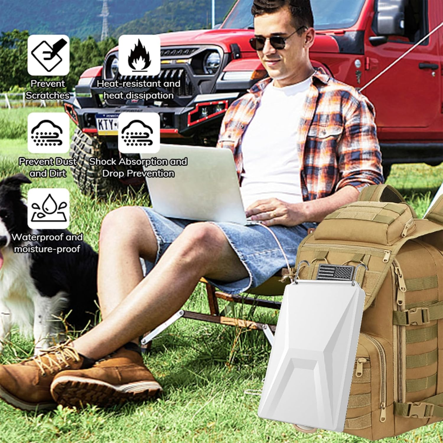 CKLHCFF Silicone Case Protect for Starlink Mini (White)