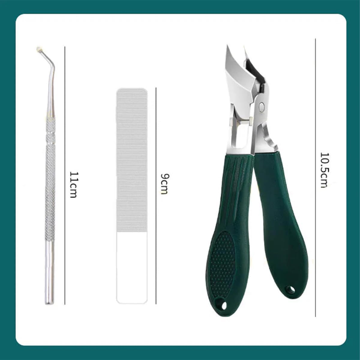 Corta U&ntilde;as Adulto, 3 PCS Kit De Corta&uacute;&ntilde;as Biselado Con Forma De Pico De &Aacute;guila, Corta&uacute;&ntilde;as Inclinado Con Abertura De Mordaza Ancha Y Antisalpicaduras Para, Para Manicura Y U&ntilde;as De Los Pies (Blue) - Green image number 7