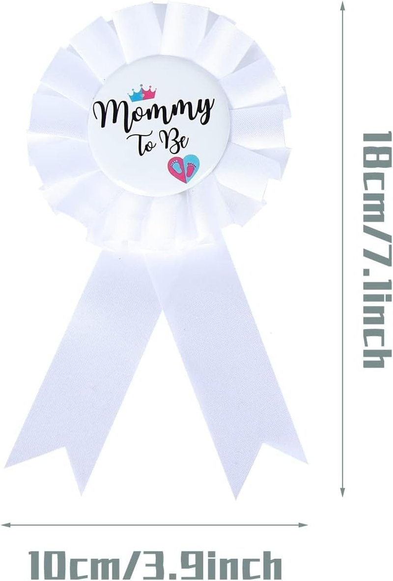 Gender Reveal Decorations Sash and Tinplate Badge Mommy to Be and Daddy to Be Baby Shower image number 4