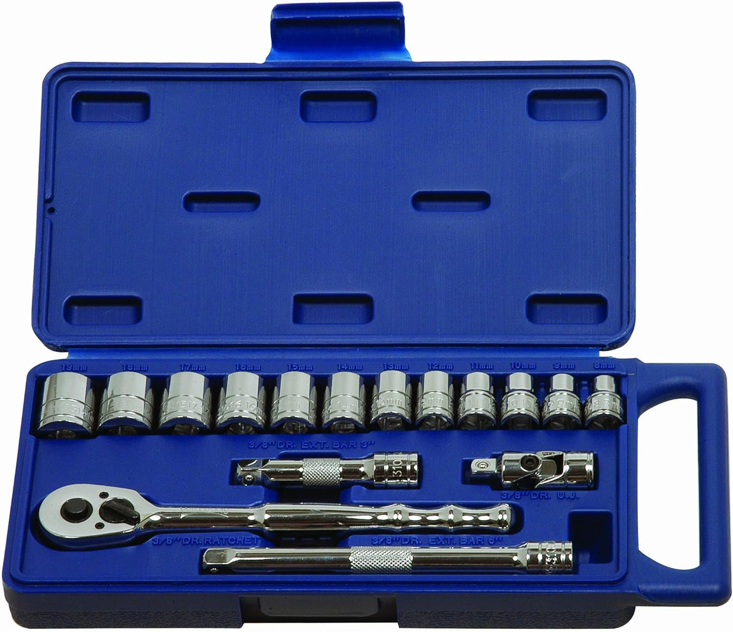Williams JHW50666 47-Piece 3/8-Inch Drive Socket and Drive Tool Set with Compact Case- 6 & 12 Point SAE & Metric image number 3