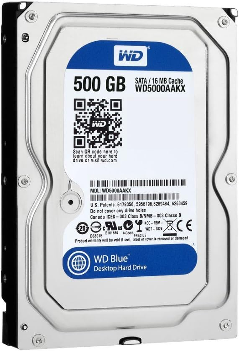 Western Digital Blue 500GB Desktop Hard Disk Drive - 7200 RPM SATA 6 Gb/S 16MB Cache 3.5 Inch - WD5000AAKX image number 6