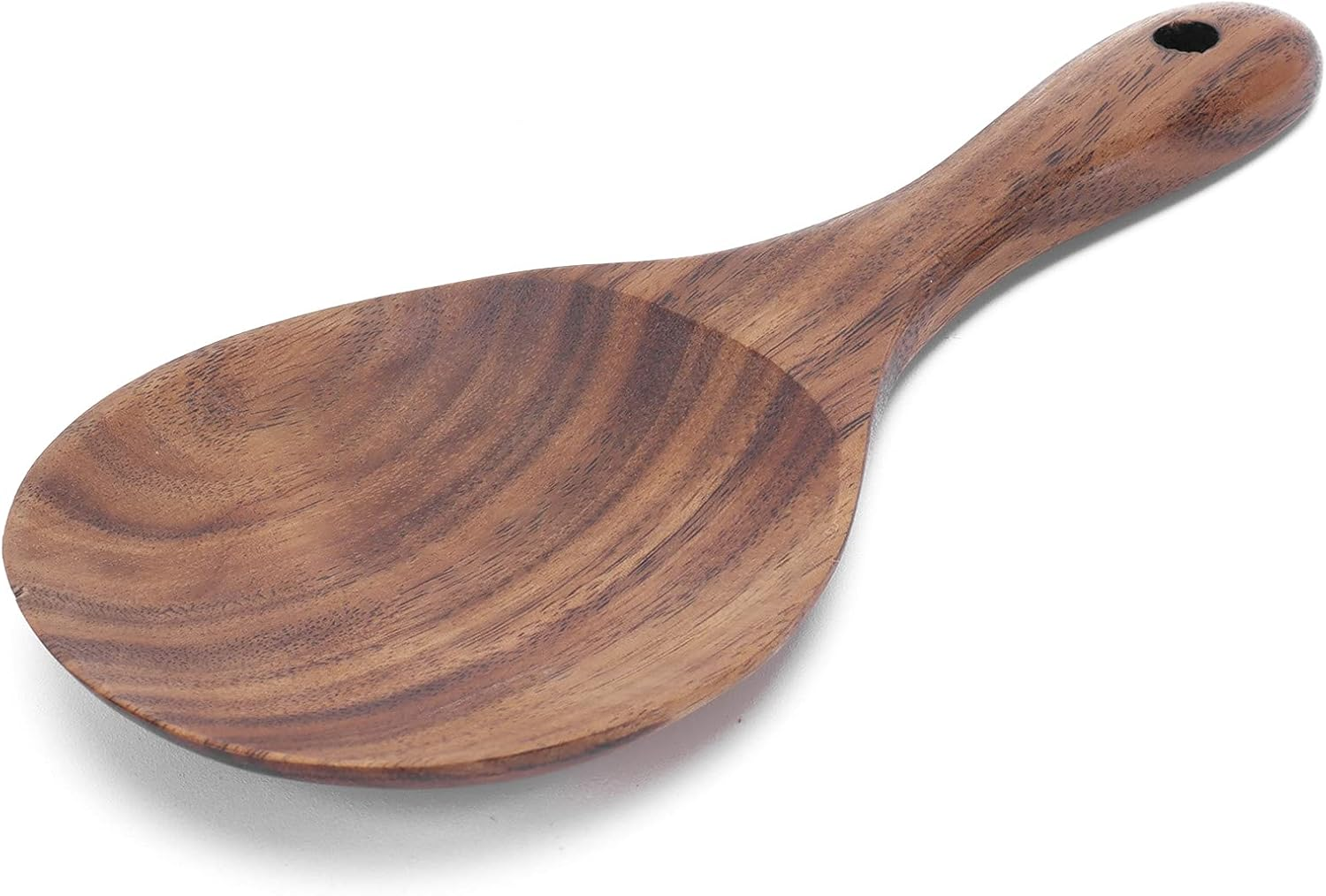 Rice Paddle, Non-Stick Natural Wooden Rice Spoon Shallow round Head Rice Spoon Rice Spoon