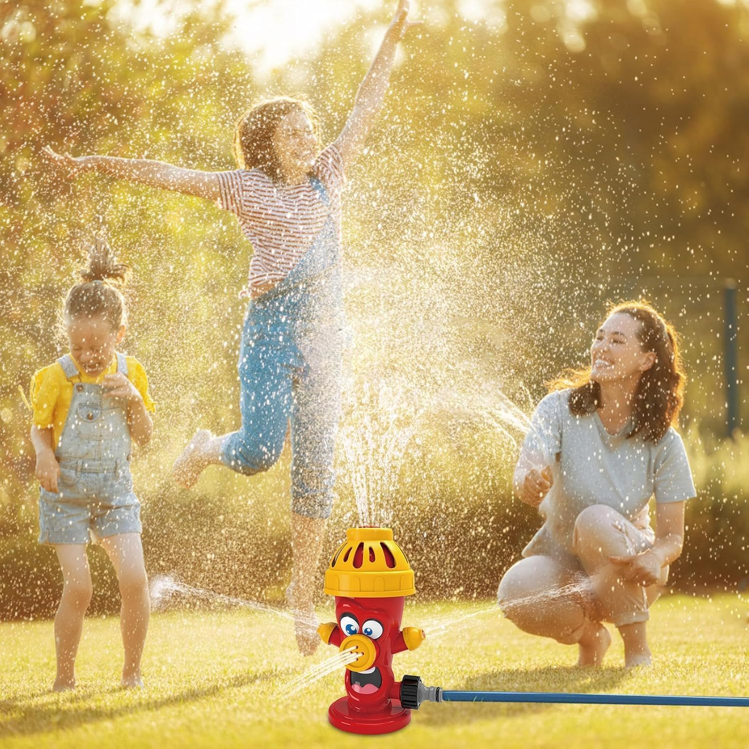 B-Qtech Hydrant Sprinkler Toy for Children Outdoors, Lawn Sprinkler for Children, Water Toy Garden with Rotating Nozzles for Boys Girls Gift Interactive Outdoor image number 3