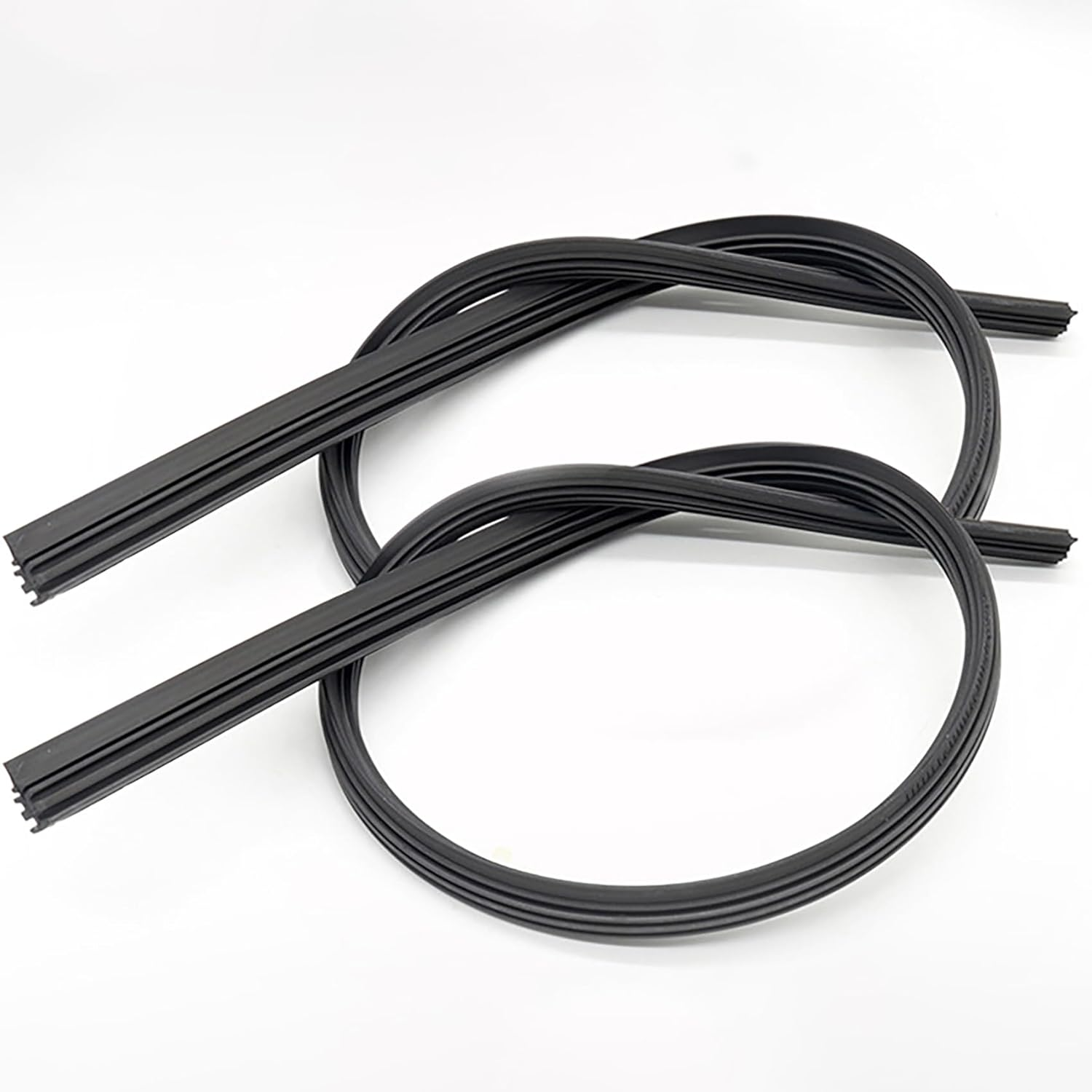 Tunghey 4Pack 28 Inch Natural Rubber Adjustable Size of Universal Replacement Frameless Windshield Wiper Blade Refills