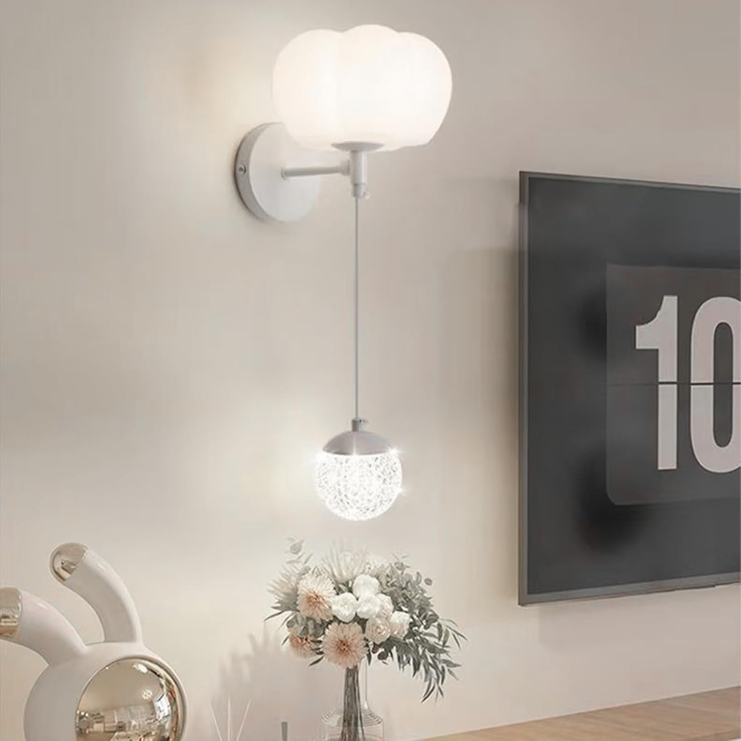 LED Indoor Wall Lights Modern Aluminum Wall Lamps Length Adjustable Wall Sconces Metal Lighting Fixture for Restaurant Living Room Bedroom Bedside Decor Hallway (White Light,A) XXZ image number 2