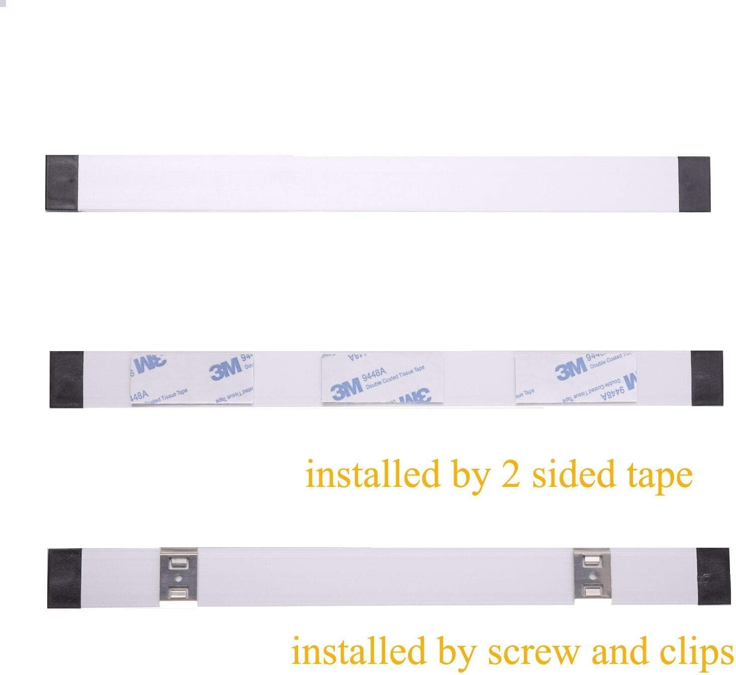 AIBOO Dimmable Led under Cabinet Lighting Bar Linkable Kits with Rocker Switch under Counter Kitchen,Showcase,Shelf Lighting(4 Panel Kits Cold White)