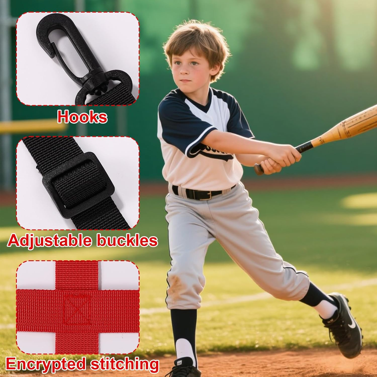 Lyreh 2Pcs Baseball Strike Zone Target Net, Adjustable Baseball Pitching Target Strike Zone 24X16In Oxford Cloth Pitching Net with Numbers for Practice Accuracy Softball Throwing Hitting (Red) image number 1