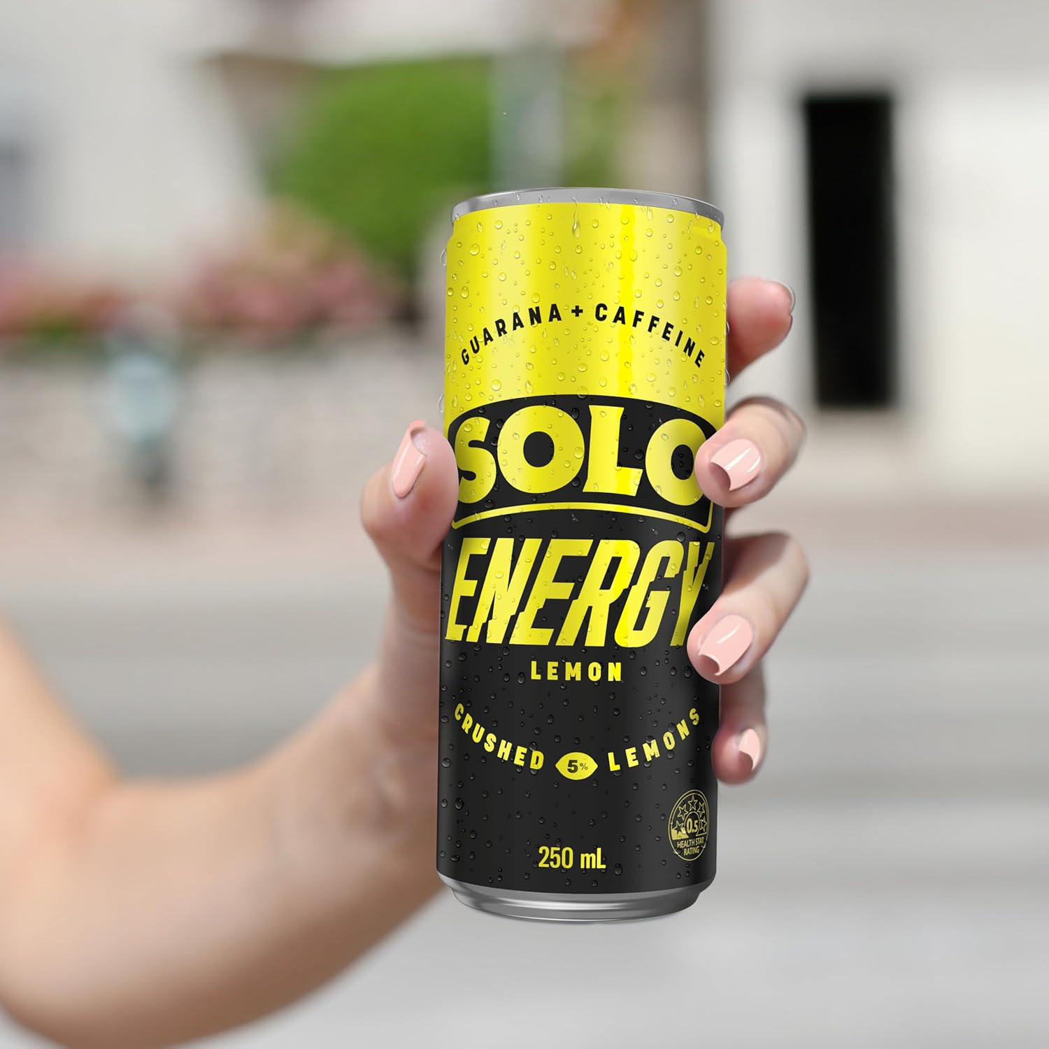 Solo Energy Lemon Flavoured Drink Can 250 Ml (Pack of 24) image number 2
