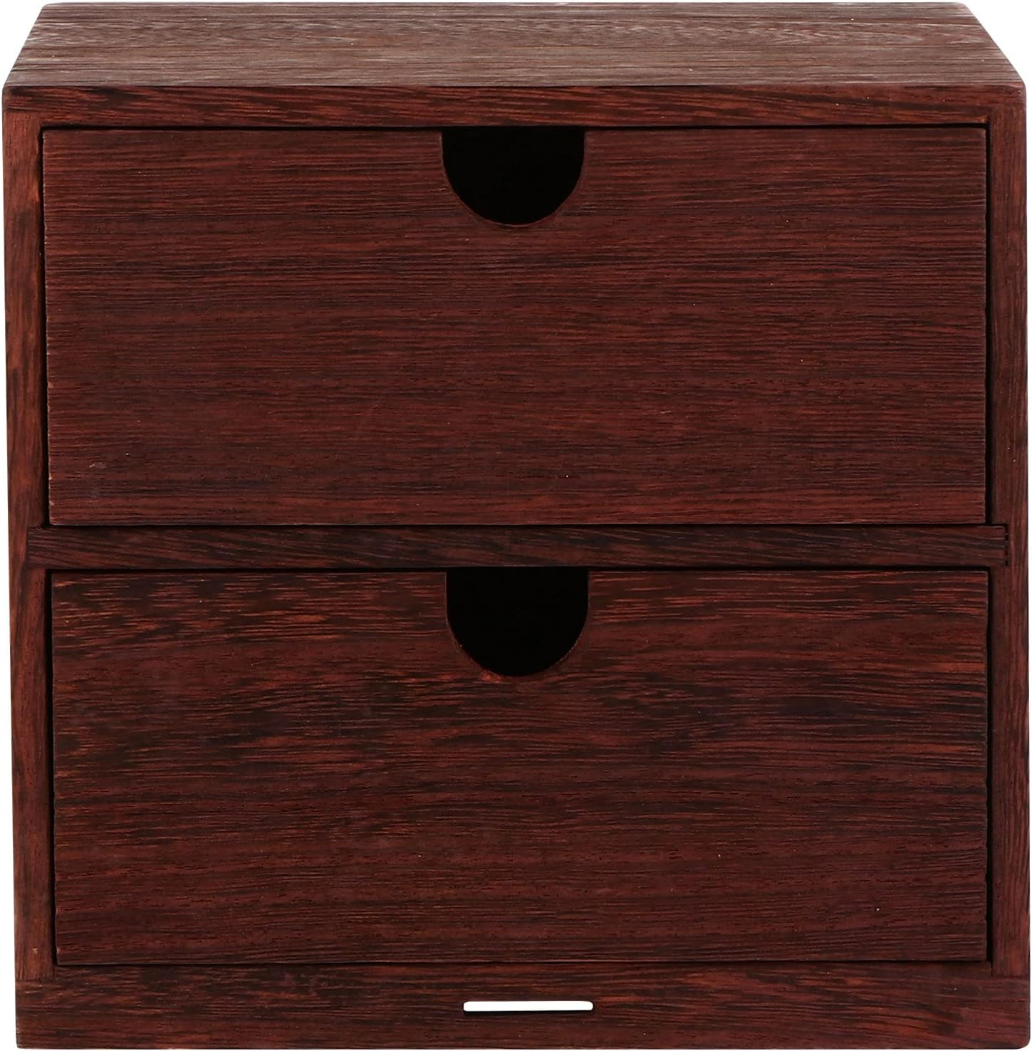 Cabilock Vintage Wooden Storage Organizer Four-Layer Desktop Storage Box Desk Organiser for Home Living Bedroom image number 5