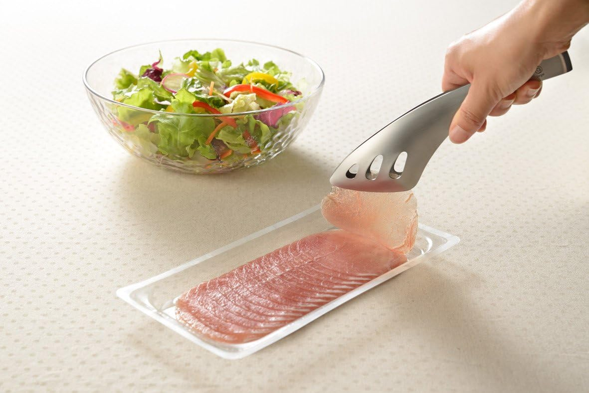 Oaks Rey LS1514 Yubisaki Server Tongs, Easy to Serve Even While Sitting, Stainless Steel, Made in Japan image number 1